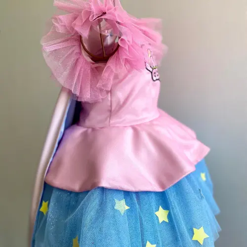 Vestido Super Heroína+ Capa Luxo