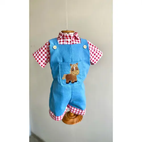 Macacao+ Blusa Fazendinha Menino