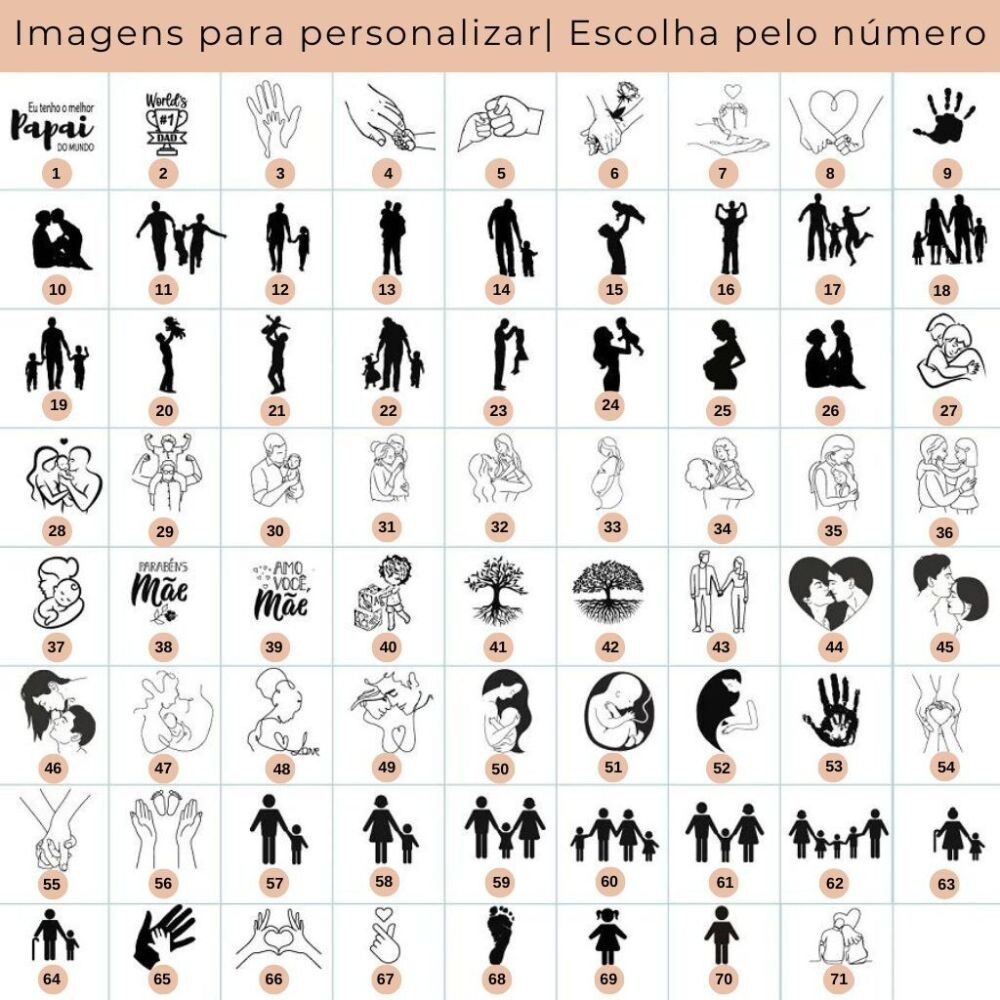 Colar Escapulário Personalizado com Nome ate 2 Filhos Dados