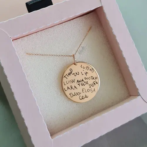 Colar Assinaturas Banho de Ouro 18k