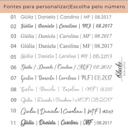 Colar Assinaturas Banho de Ouro 18k