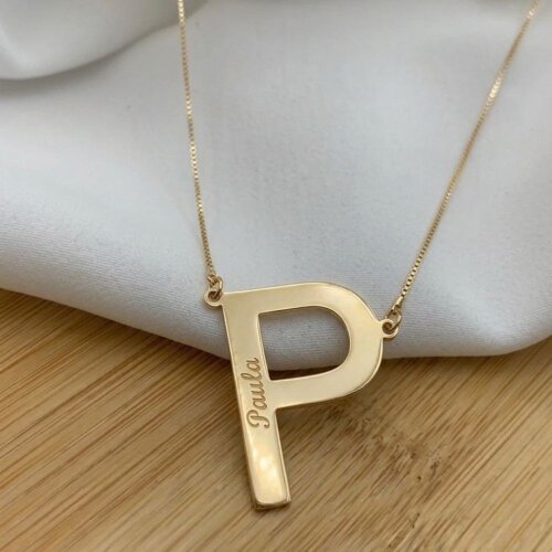 Colar Personalizado Inicial com Nome