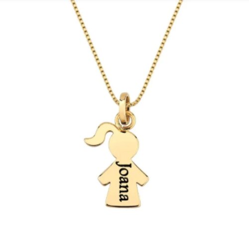 Colar Personalizado Pingente Filhos