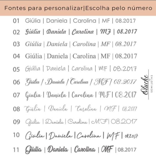 Colar Personalizado Pingente Filhos