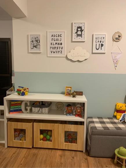 Organizador Infantil com Caixas em Pinus Natural | TEF Marcenaria
