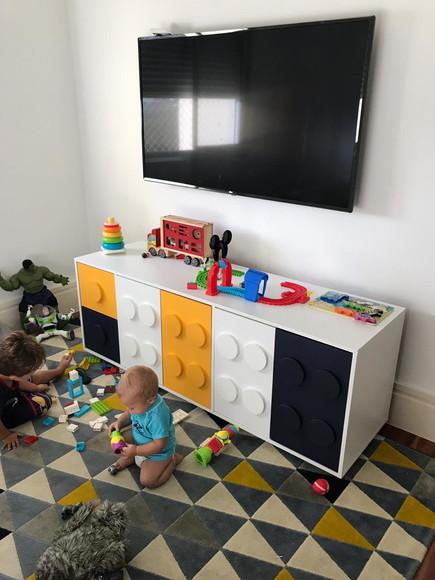 Armário Organizador Infantil Lego 1,60m em MDF para Brinquedos