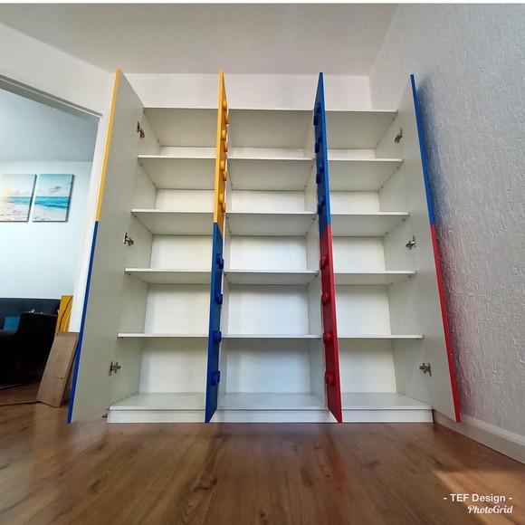 Armário Organizador Infantil 1,60m com Nichos e 4 Portas em MDF
