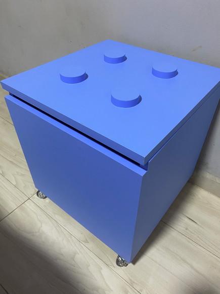 Baú Organizador Infantil Lego com Rodízios em MDF
