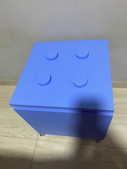 Baú Organizador Infantil Lego com Rodízios em MDF