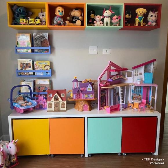 Kit Organizador Infantil em MDF | Nichos, Revisteiro e Caixas