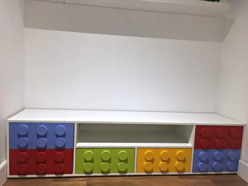 Armário Organizador Infantil Lego com Gavetas e Portas 1,80m