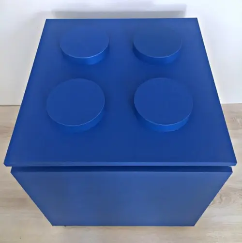 Baú Organizador Infantil Lego com Rodízios para Brinquedos em MDF
