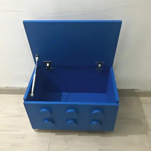 Baú Organizador Infantil Lego com Rodízios em MDF