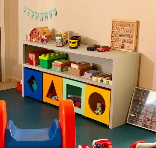 Organizador Infantil com Caixas e Estante para Livros | TEF Marce