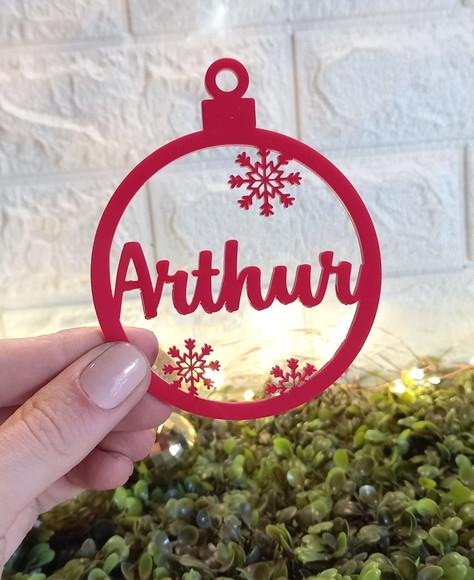 Enfeite De Natal Flocos Personalizado | 8cm Ø