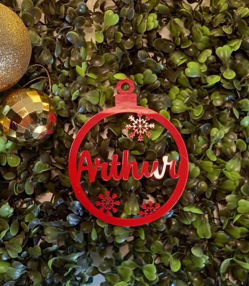 Enfeite De Natal Flocos Personalizado | 8cm Ø