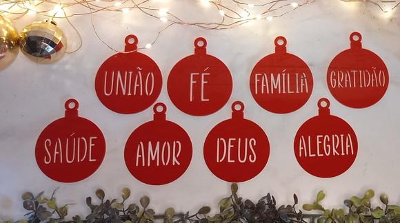 Enfeite De Natal Vermelho | Kit Com 8 Unidades | 6cm Ø