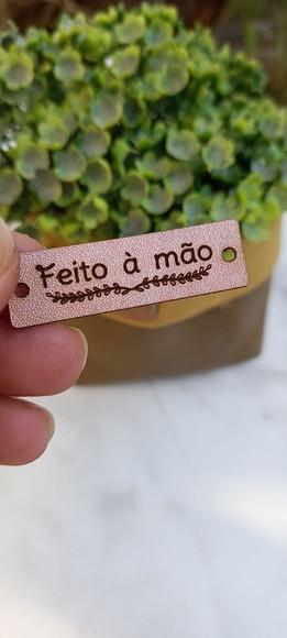 Etiqueta Couro Sintético feito à Mão