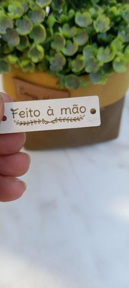 Etiqueta Couro Sintético feito à Mão