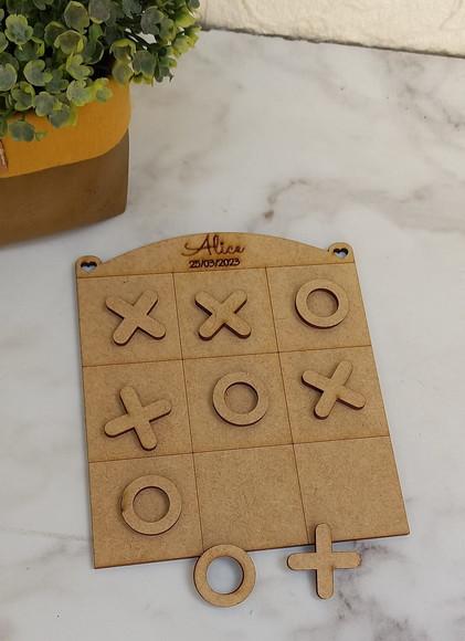 Jogo da Velha Personalizado com Nome mdf