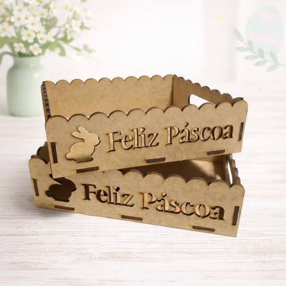 Kit 10 Bandejas Feliz Páscoa 20x15x6 - Envio Imediato