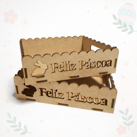 Kit 10 Bandejas Feliz Páscoa 20x15x6 - Envio Imediato