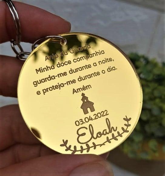Lembrancinha Batizado Anjo da Guarda Nome Personalizado