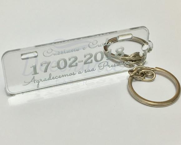Lembrancinha de Casamento Personalizada - Chaveiro Placa