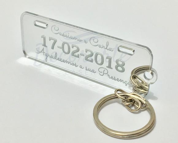 Lembrancinha de Casamento Personalizada - Chaveiro Placa