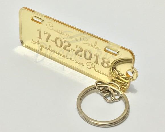 Lembrancinha de Casamento Personalizada - Chaveiro Placa