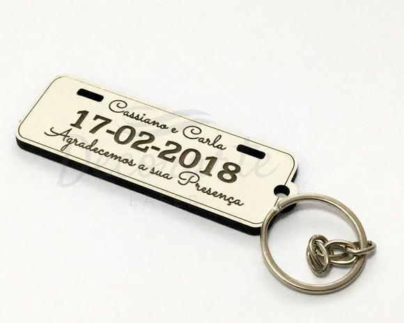 Lembrancinha de Casamento Personalizada - Chaveiro Placa