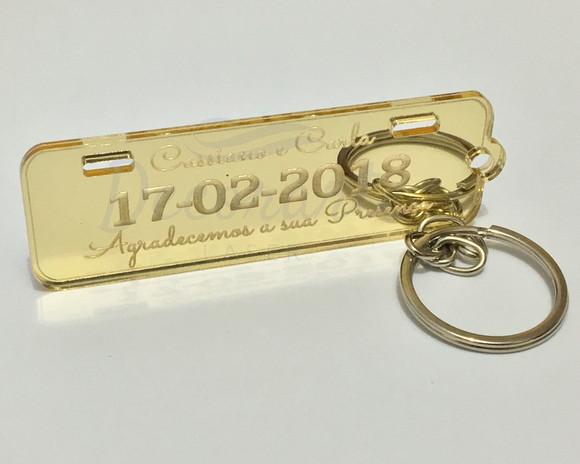 Lembrancinha de Casamento Personalizada - Chaveiro Placa