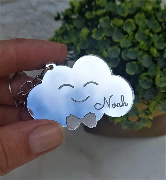 Lembrancinha Maternidade Chaveiro Nuvem Personalizado