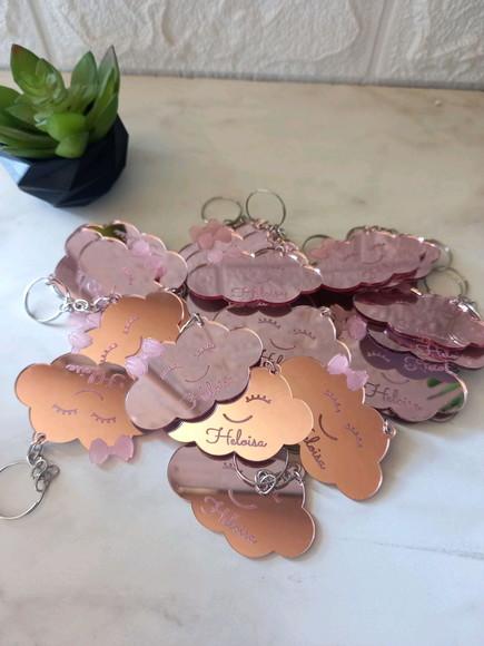 Lembrancinha Maternidade Chaveiro Nuvem Personalizado