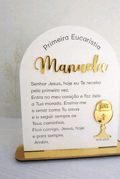 Lembrancinha para Eucaristia Personalizada Nomes Individuais