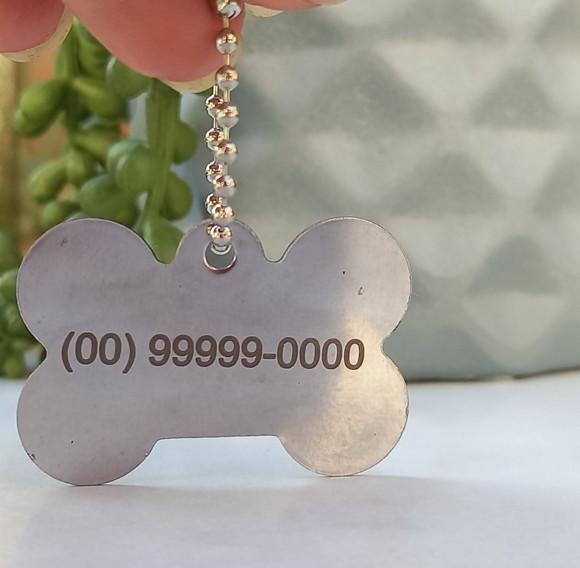 Pingente de Identificação para Pet em Metal - 1 Unidade