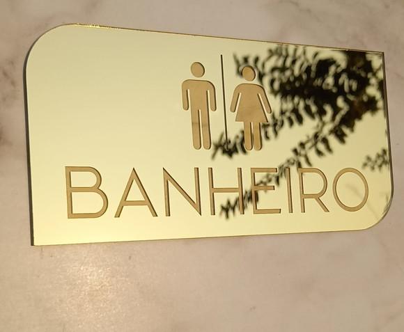 Placa Comunicação Interna Banheiro / Acesso Restrito - 1 Uni