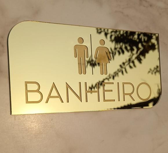 Placa Comunicação Interna Banheiro / Acesso Restrito - 1 Uni