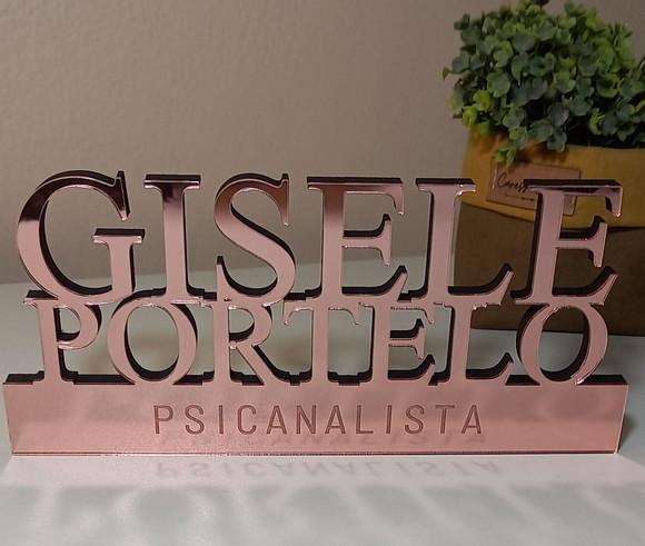 Placa Decorativa Profissão Personalizada Acrílico Rosa