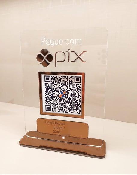 Placa Pague com Pix Personalizada