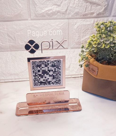Placa Pague com Pix Personalizada
