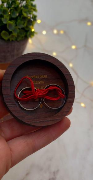 Porta Alianças de Bolso Casamento Personalizado