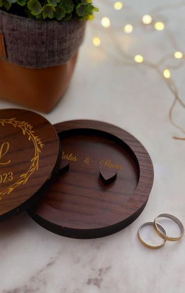 Porta Alianças Casamento Personalizado
