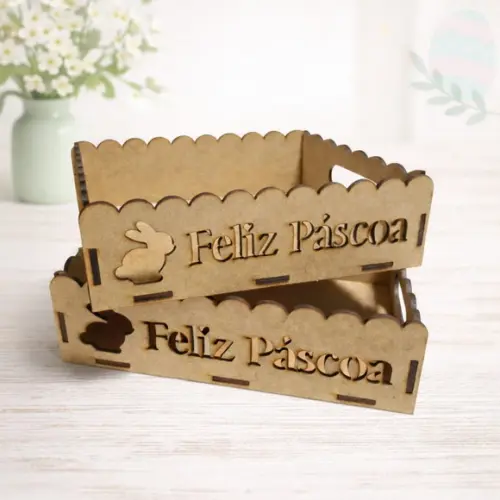 Kit 10 Bandejas Feliz Páscoa 20x15x6 - Envio Imediato
