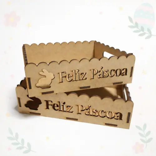 Kit 10 Bandejas Feliz Páscoa 20x15x6 - Envio Imediato
