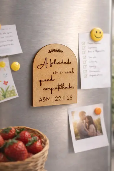 Lembracinha para Casamento | Imã de Geladeira Personalizado