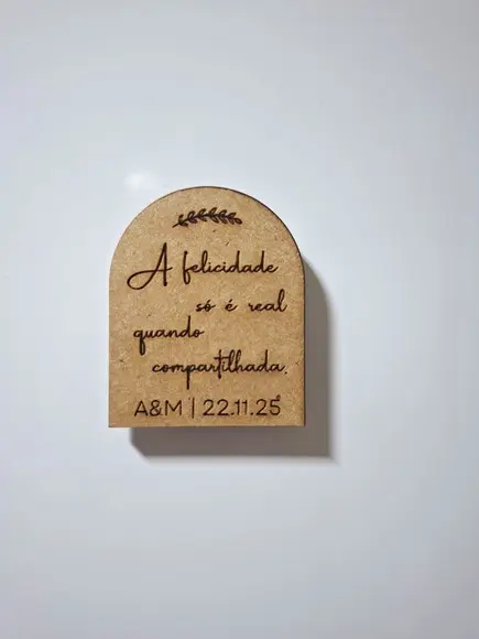 Lembracinha para Casamento | Imã de Geladeira Personalizado