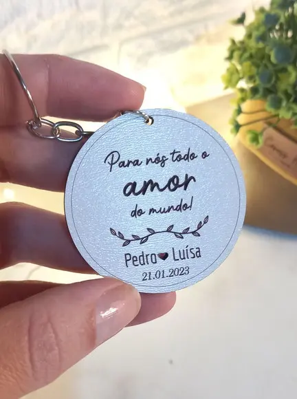 Lembrancinha / Chaveiro para Casamento | para Nós Todo Amor
