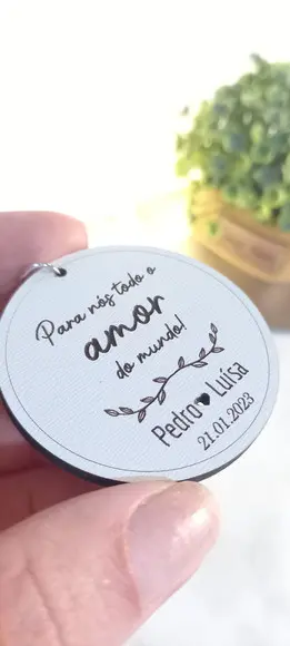 Lembrancinha / Chaveiro para Casamento | para Nós Todo Amor