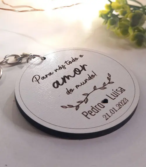 Lembrancinha / Chaveiro para Casamento | para Nós Todo Amor